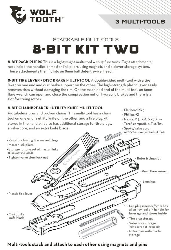 Wolftooth 8-Bit Kit Two Multitool