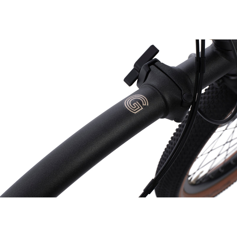 Faltrad Brompton G Line Space Black mit Dynamobeleuchtung