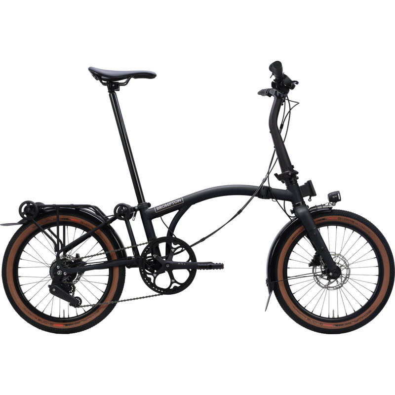 Faltrad Brompton G Line Space Black mit Dynamobeleuchtung
