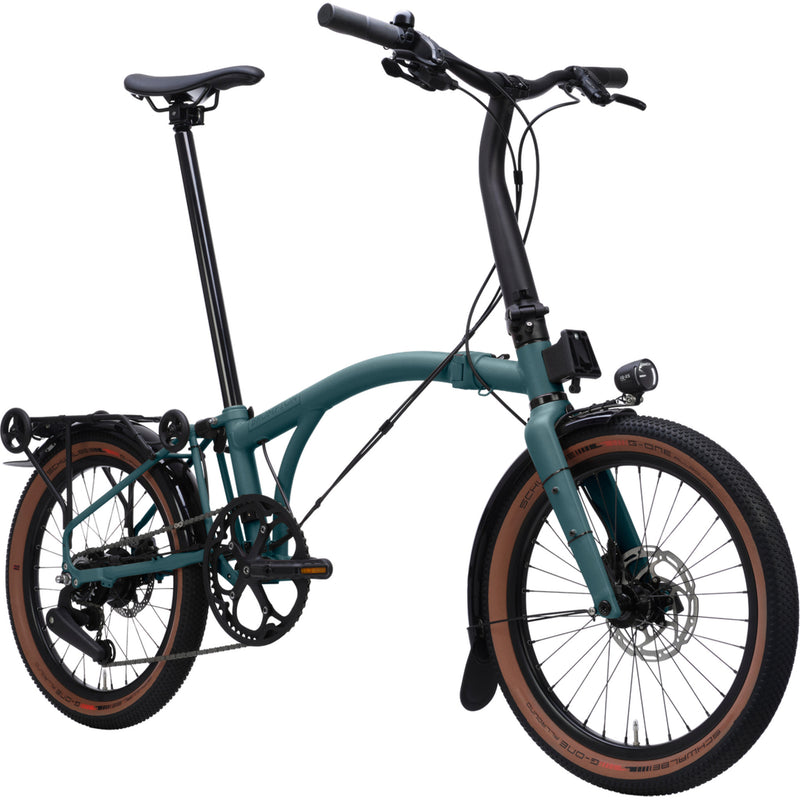 Faltrad Brompton G Line Forest Green mit Dynamobeleuchtung