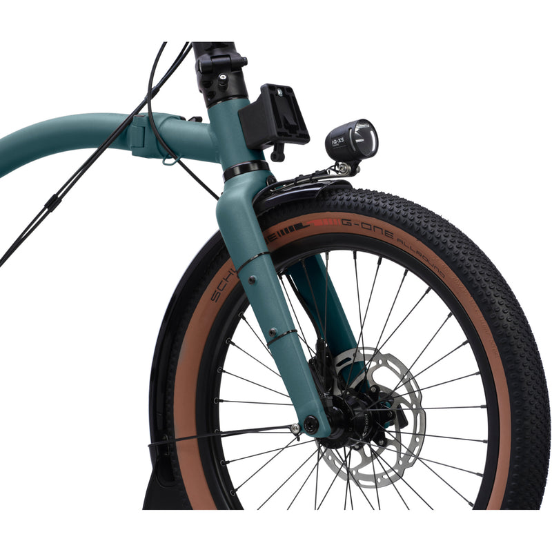 Faltrad Brompton G Line Forest Green mit Dynamobeleuchtung