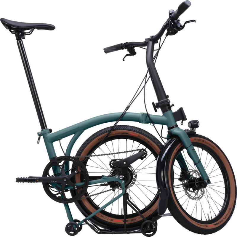 Faltrad Brompton G Line Forest Green mit Dynamobeleuchtung