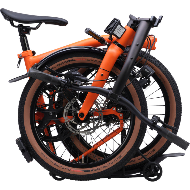 Faltrad Brompton G Line Adventure Orange mit Dynamobeleuchtung