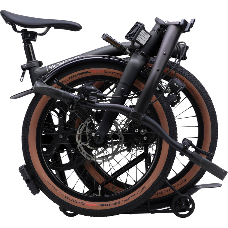 Faltrad Brompton G Line Space Black mit Dynamobeleuchtung