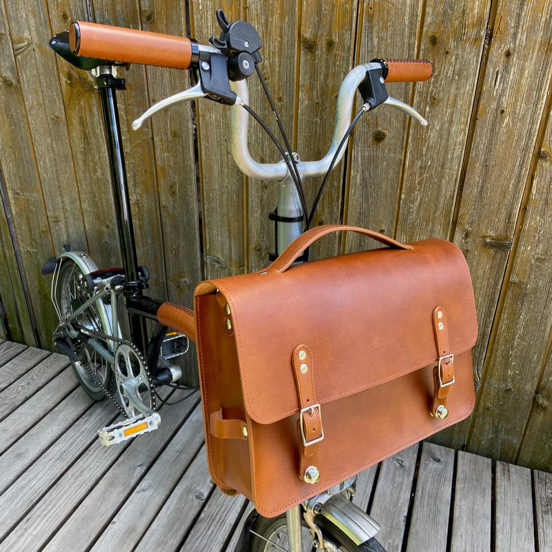 Leder Aktentasche für Brompton