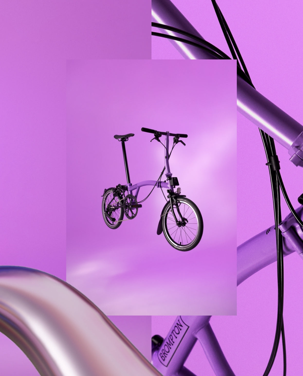 Faltrad Brompton P Line Explore Mid Pop Lilac 12-Gang – Citybiker.at