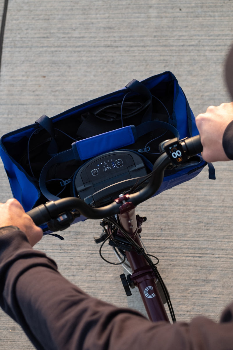 Tasche Brompton Electric Basket Large Blue