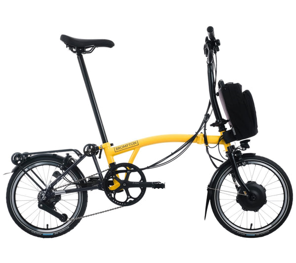 Faltrad Brompton Electric C Line Explore High Bumblebee Yellow 4-Gang Vorführrad