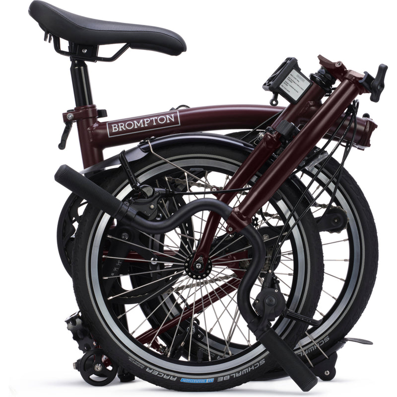 Faltrad Brompton C Line Explore Mid Red Plum 12-Gang