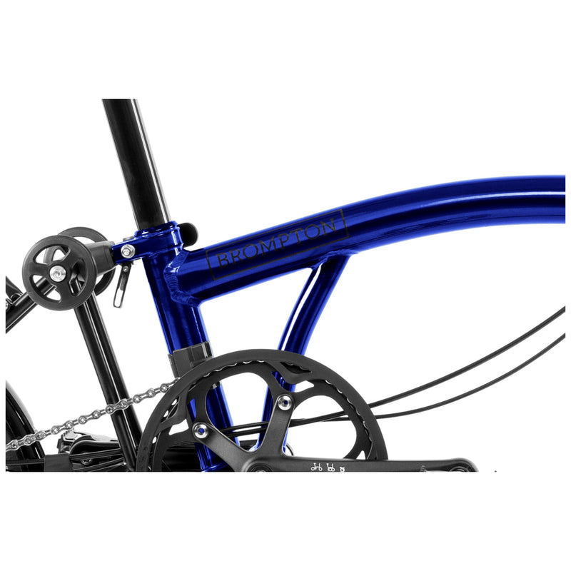 Brompton P Line Explore High Bolt Blue Lacquer 12-Gang