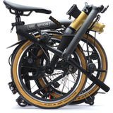 Faltrad Brompton T Line Ceratech Cobalt Black 12 Speed