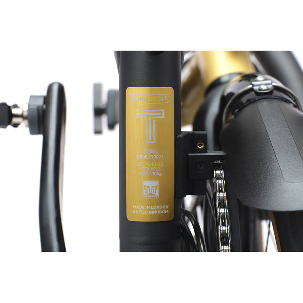 Faltrad Brompton T Line Ceratech Cobalt Black 12 Speed