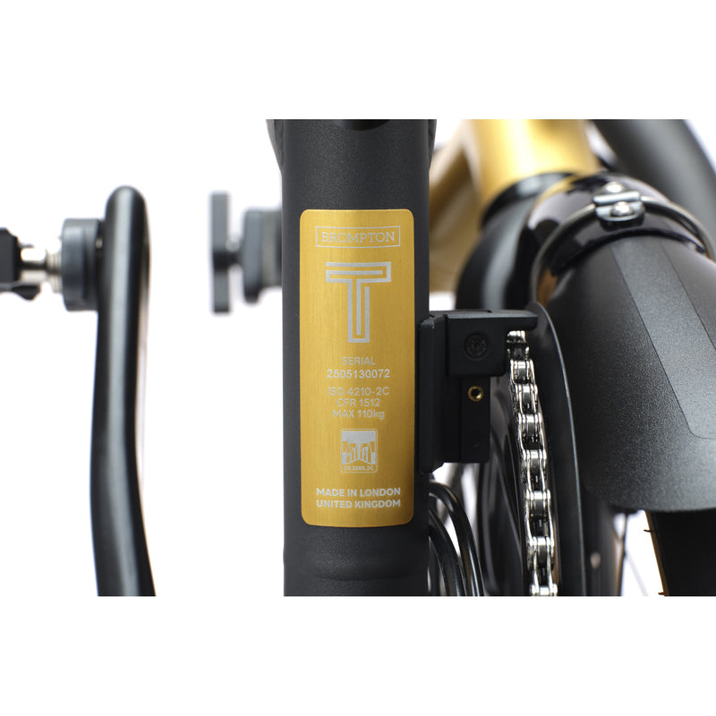 Faltrad Brompton T Line Ceratech Cobalt Black 4 Speed