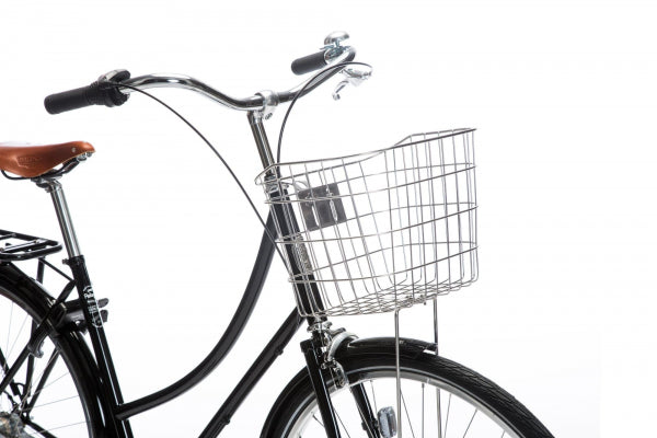 fahrradlenker mit korb Pelago Front Basket Stainless Steel – Citybiker.at