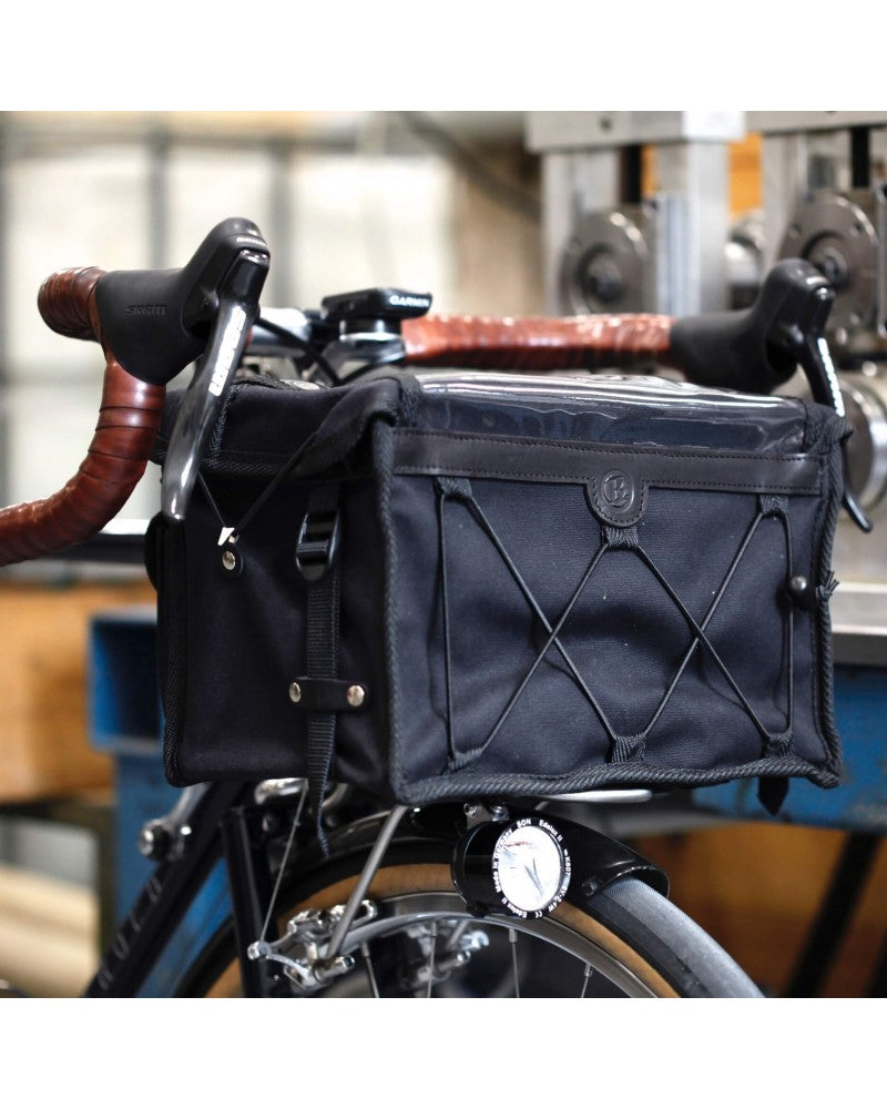 lenkertasche leder fahrrad Gilles Berthoud Lenkertasche ohne Decaleur 25L All Black – Citybiker.at